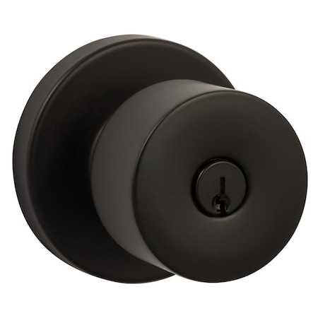 Sure-Loc Hardware Sure-Loc Hardware Bergen Round Entry Knobset, Flat Black BG107 FBL
